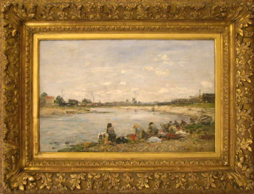 Lavandaie di Eugène Boudin