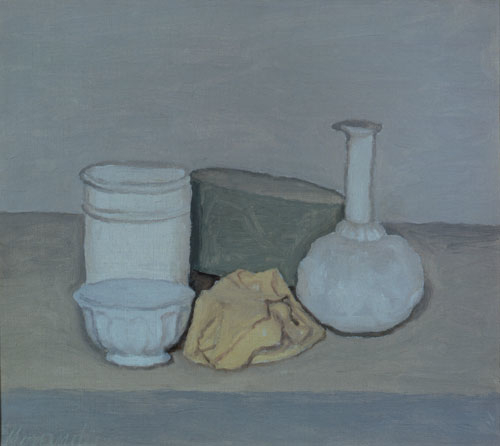Natura morta con straccio giallo di Giorgio Morandi