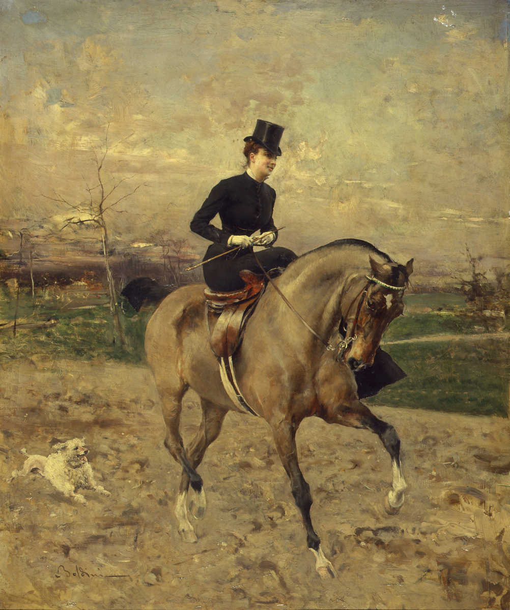 L'amazzone (Alice Regnault a cavallo) di Giovanni Boldini