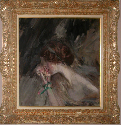 Busto di giovane donna con un fiore di Giovanni Boldini