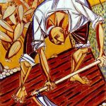 Contadino che zappa di Giuseppe Migneco