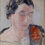 Donna con fiore rosso di Pio Semeghini