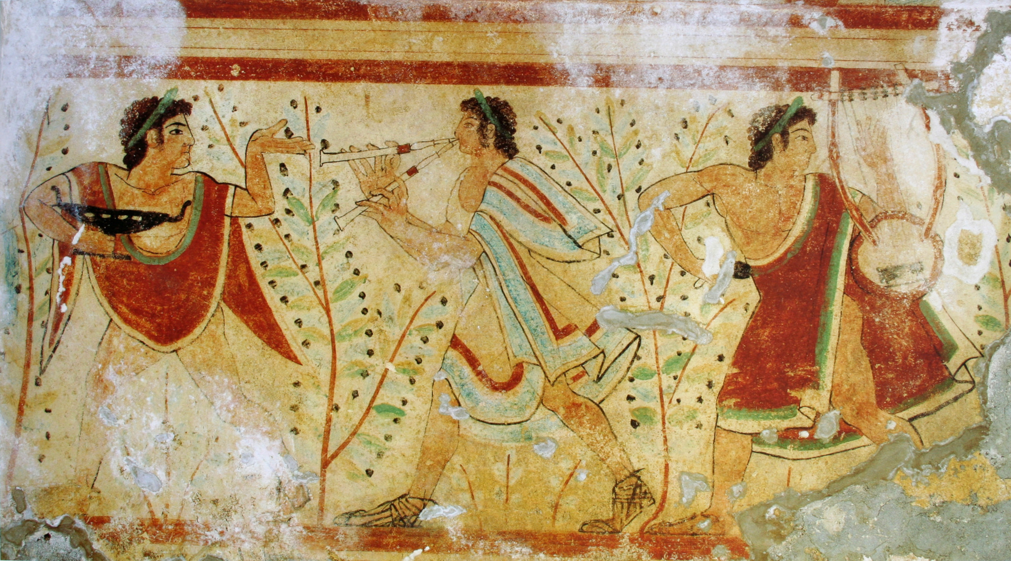 I tre musici - Tomba dei Leopardi a Tarquinia