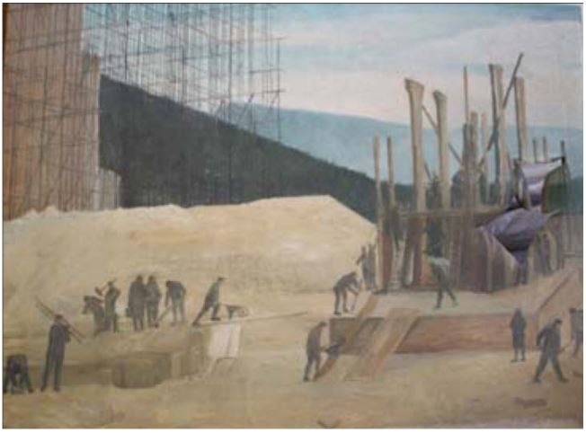 Genieri che costruiscono un ponte di Walter Lazzaro