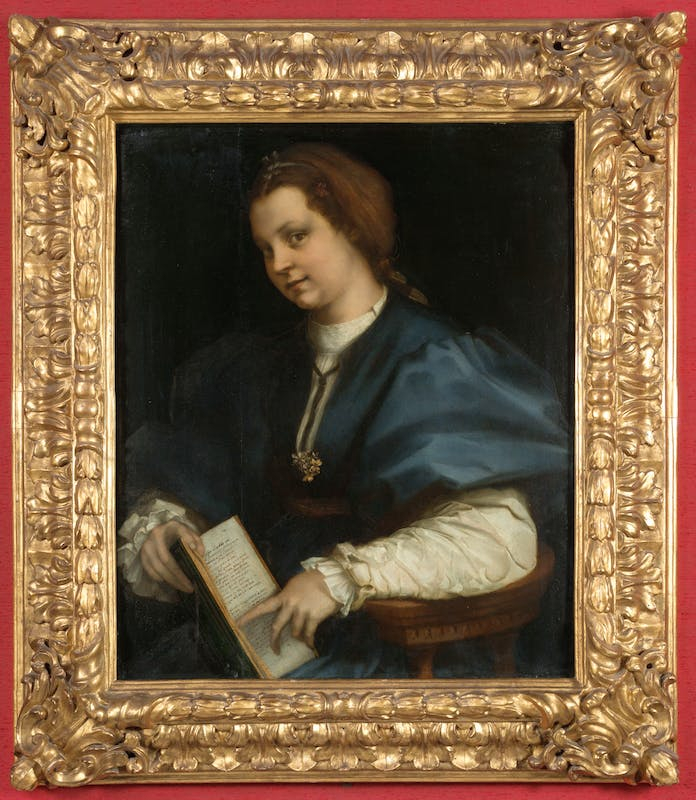 Ritratto di giovane donna con un ‘petrarchino’ di Andrea del Sarto