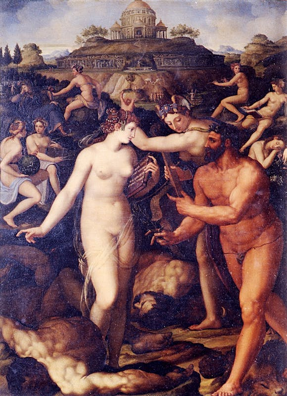Ercole coronato dalle Muse di Alessandro Allori