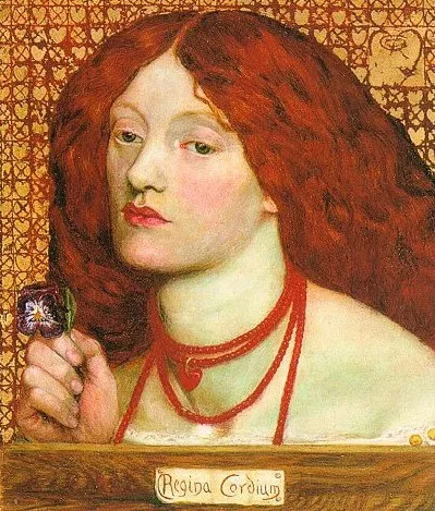 Dante Gabriel Rossetti, Regina Cordium, non datato, olio su tela. Johannesburg Art Gallery, Johannesburg, South Africa
