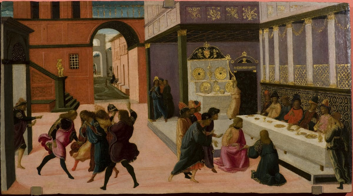 Il banchetto di Vasti di Jacopo del Sellaio