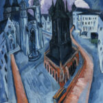 Der Rote Turm in Halle di Ernst Ludwig Kirchner