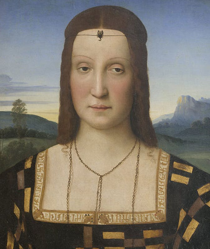 Ritratto di Elisabetta Gonzaga, duchessa di Urbino di Raffaello Sanzio