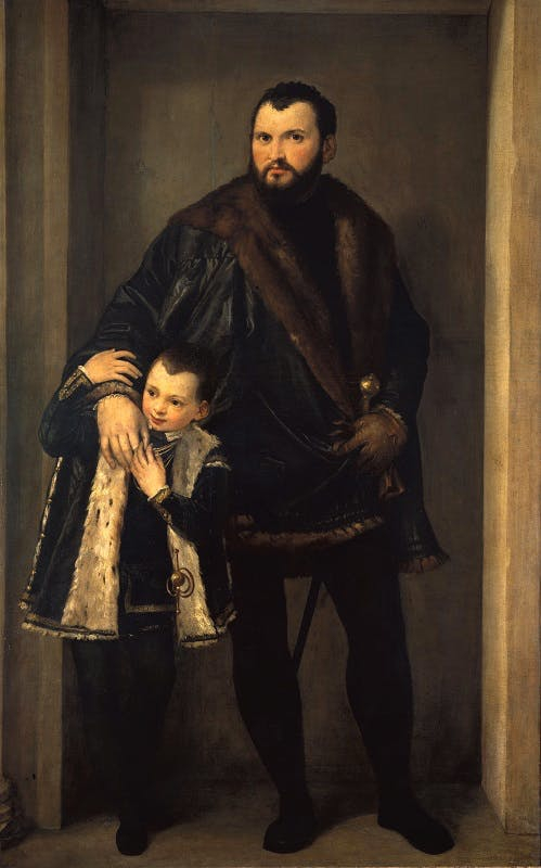 Ritratto di Giuseppe da Porto con il figlio Adriano di Paolo Caliari detto il Veronese