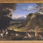 Paesaggio boscoso con scena di caccia di Domenico Zampieri detto il Domenichino