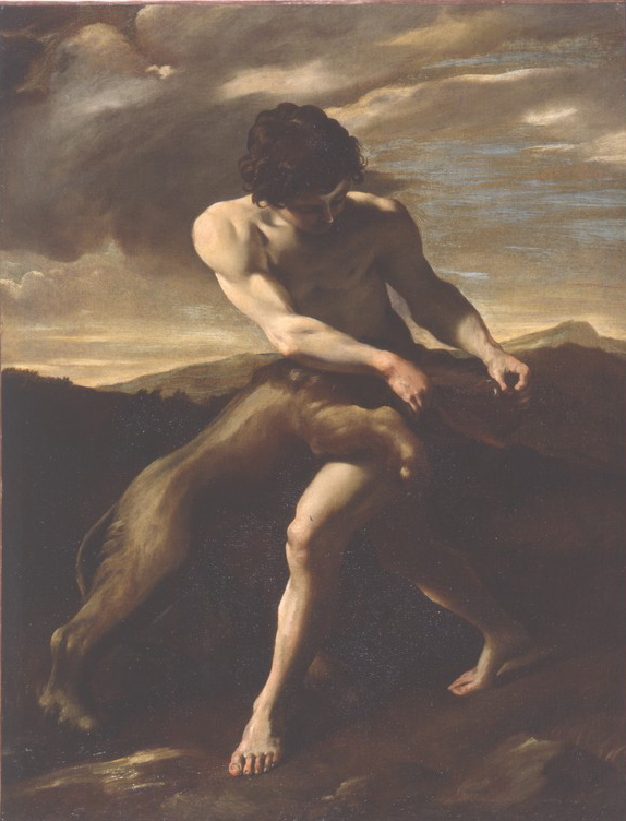 Sansone che sbrana il leone di Giovanni Lanfranco