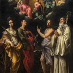 Incoronazione della Vergine con i Santi Giovanni Evangelista, Giovanni Battista, Bernardo e Caterina d'Alessandria di Guido Reni