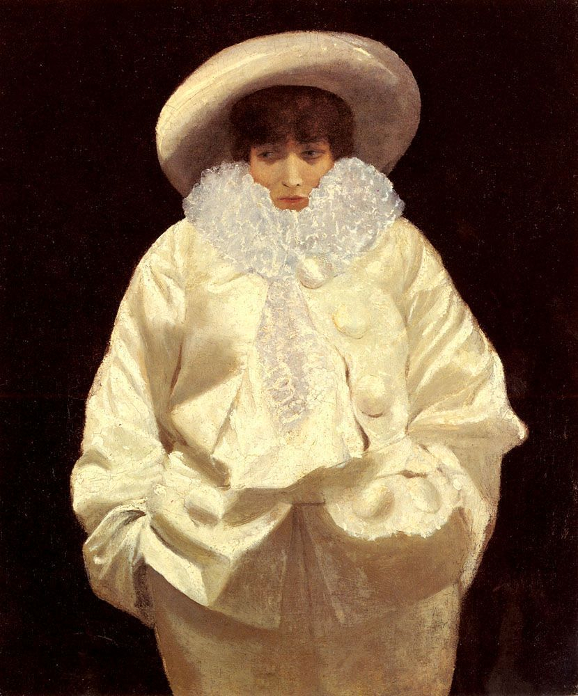 Sarah Bernhardt nel ruolo di Pierrot di Giuseppe De Nittis