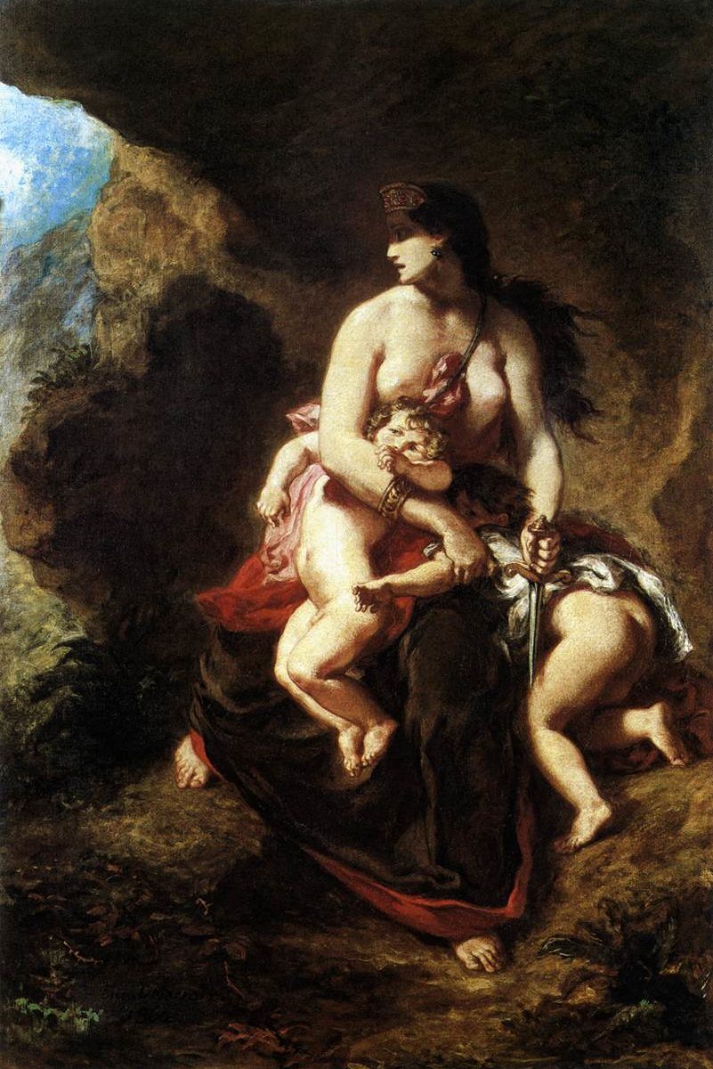 Medea uccide i suoi figli di Ferdinand Victor Eugène Delacroix