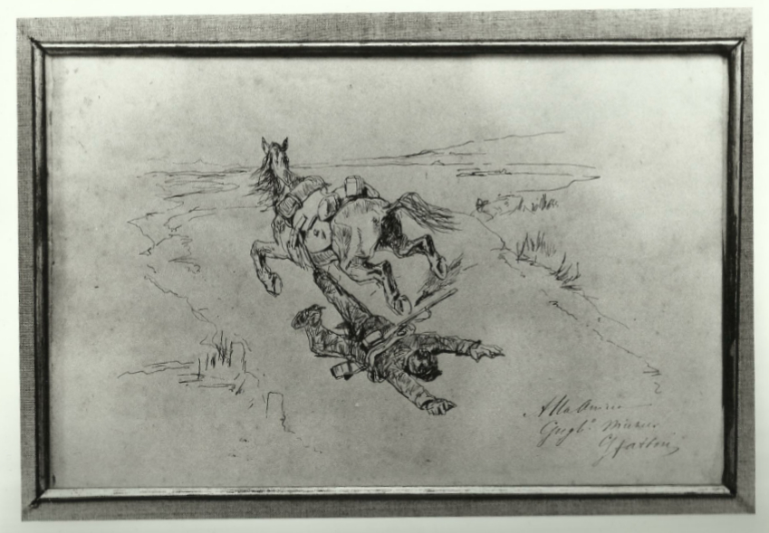 Lo staffato di Giovanni Fattori, disegno preparatorio