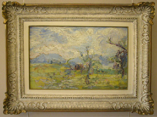 Campagna con alberi di Arturo Tosi