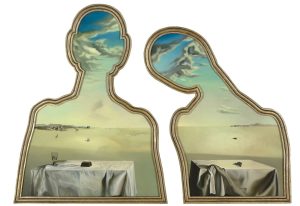 La coppia con le teste piene di nuvole Salvador Dal&iacute;