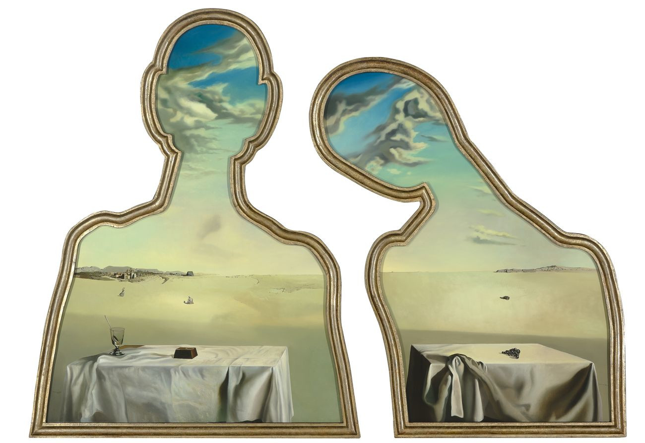La coppia con le teste piene di nuvole Salvador Dalí