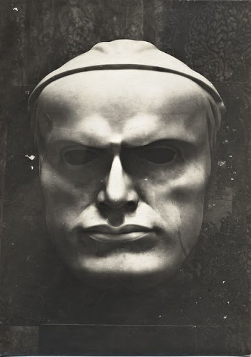 Foto d'epoca della Maschera di Benito Mussolini di Adolfo Wildt - Fototeca Zeri