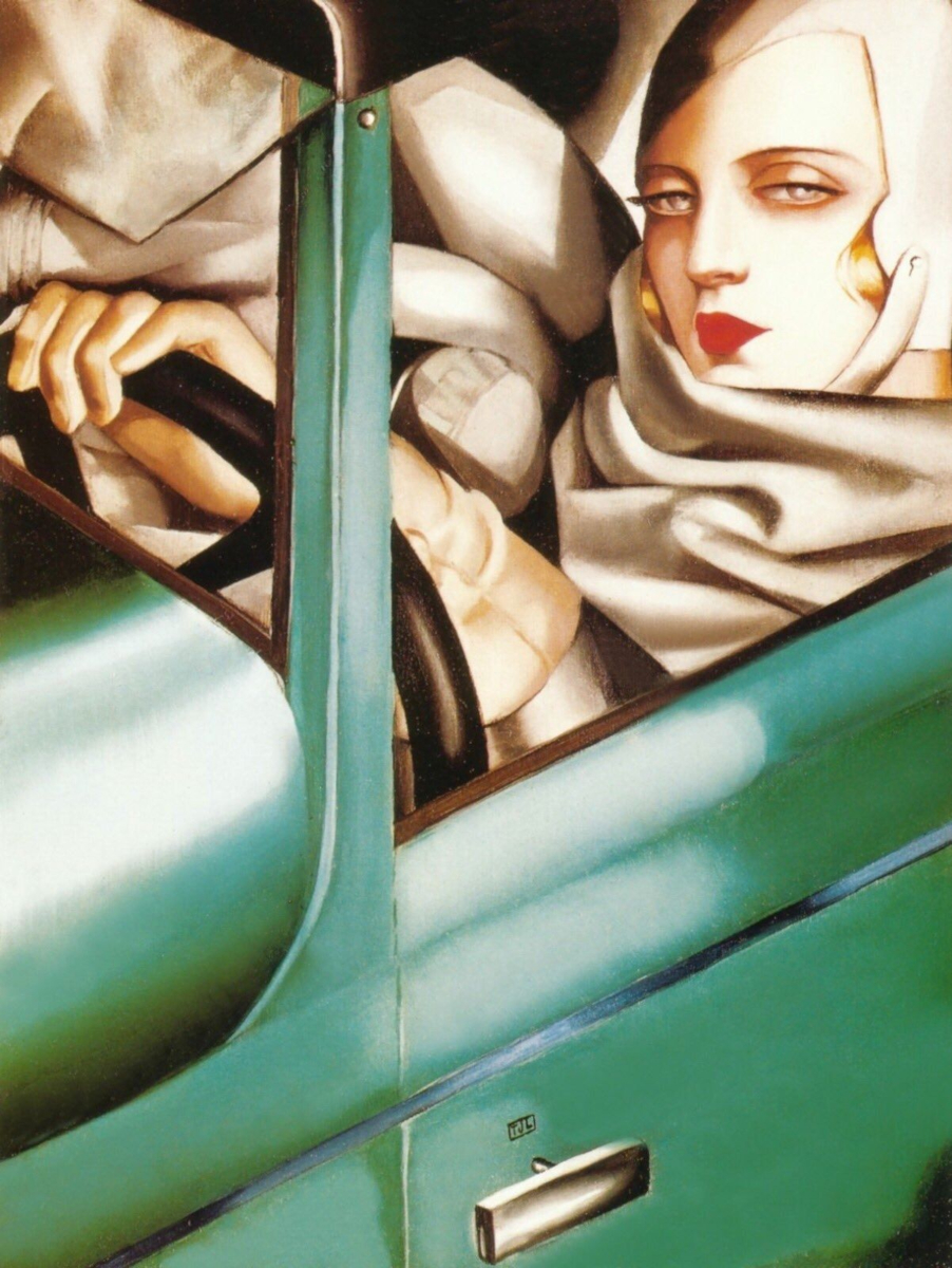 Autoritratto sulla Bugatti verde di Tamara de Lempicka