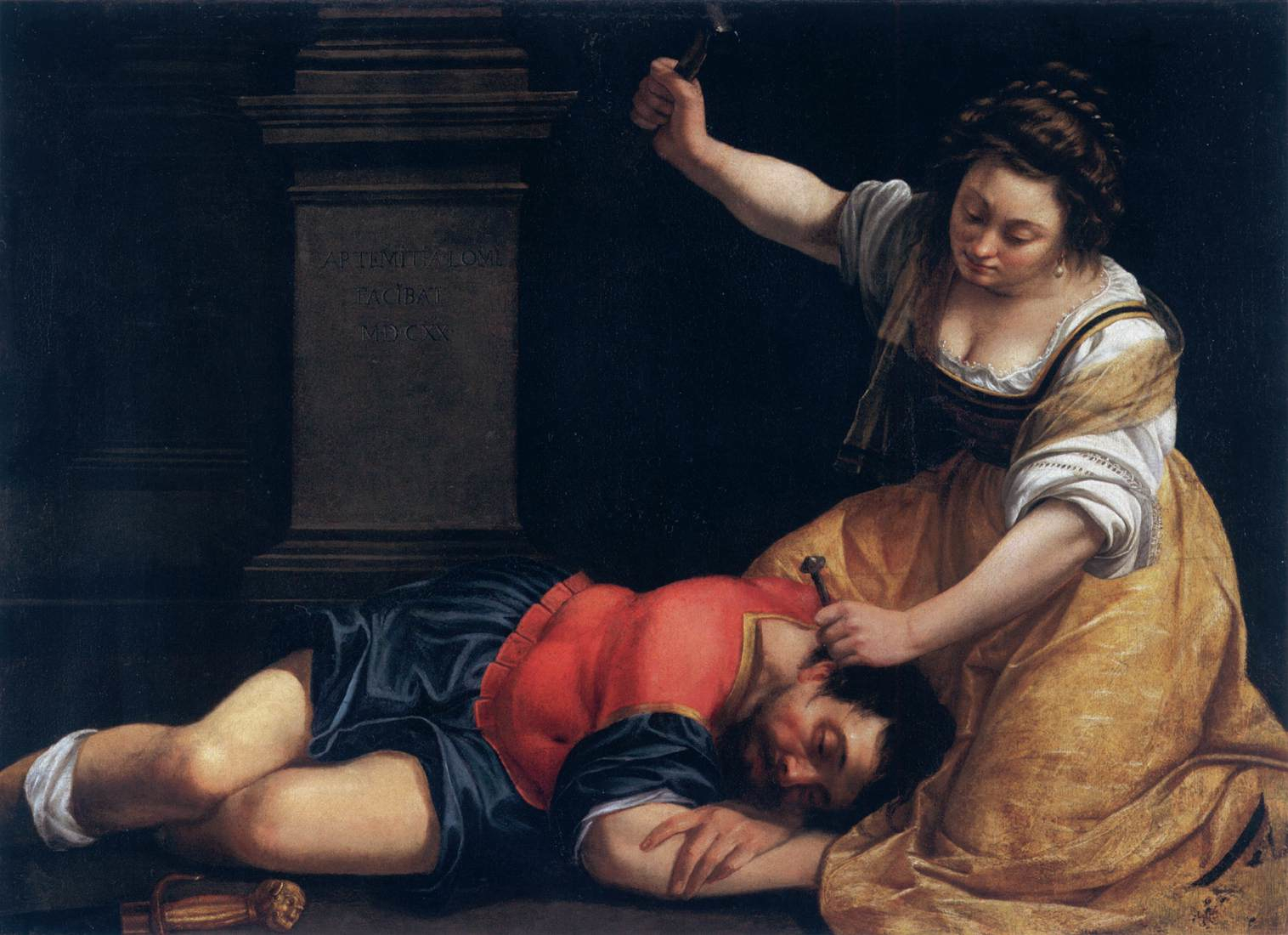 Giaele e Sisara di Artemisia Gentileschi