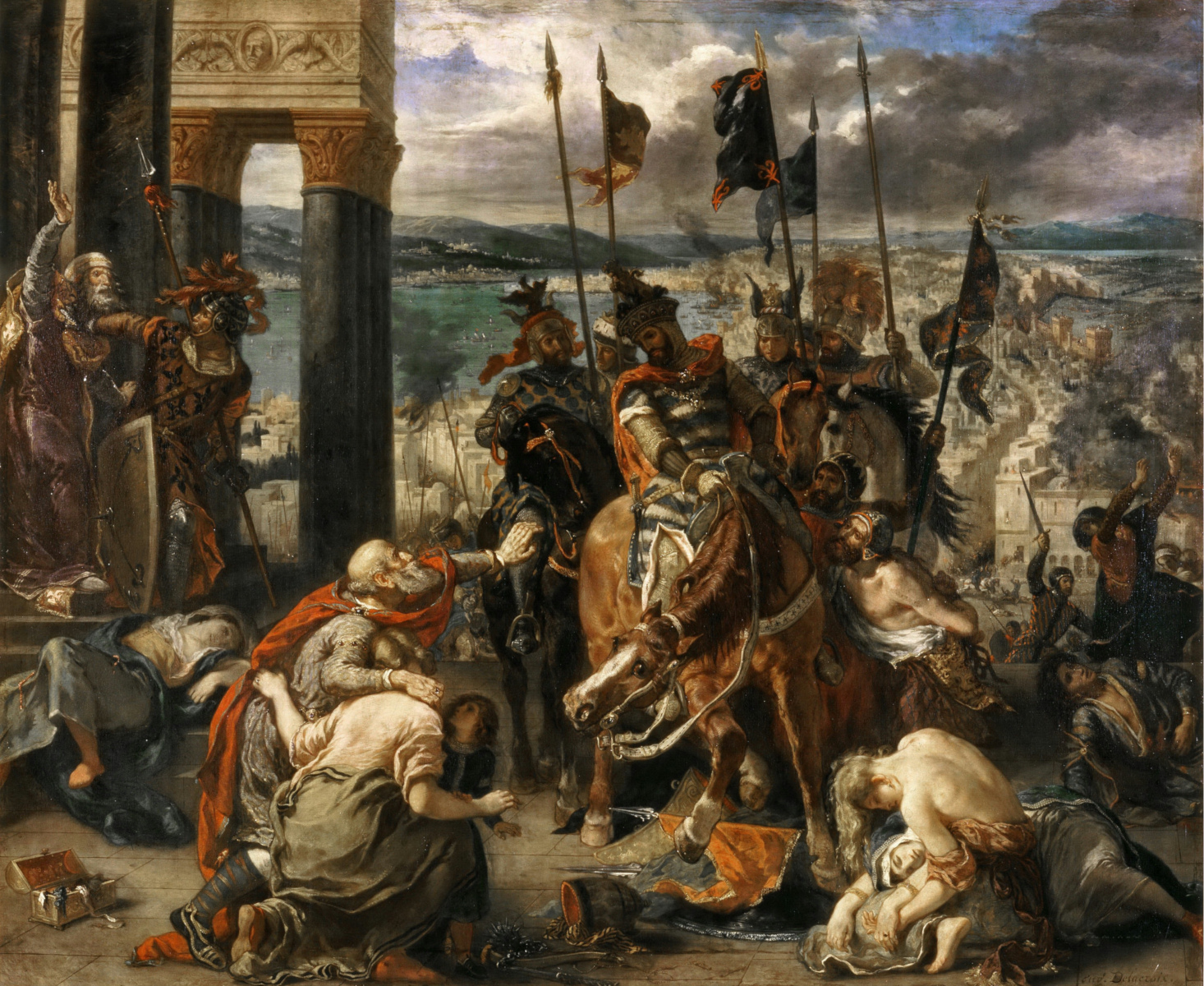 Ingresso dei crociati a Costantinopoli di Eugène Delacroix