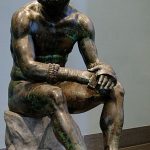 Prospettiva di tre quarti del Pugilatore in riposo