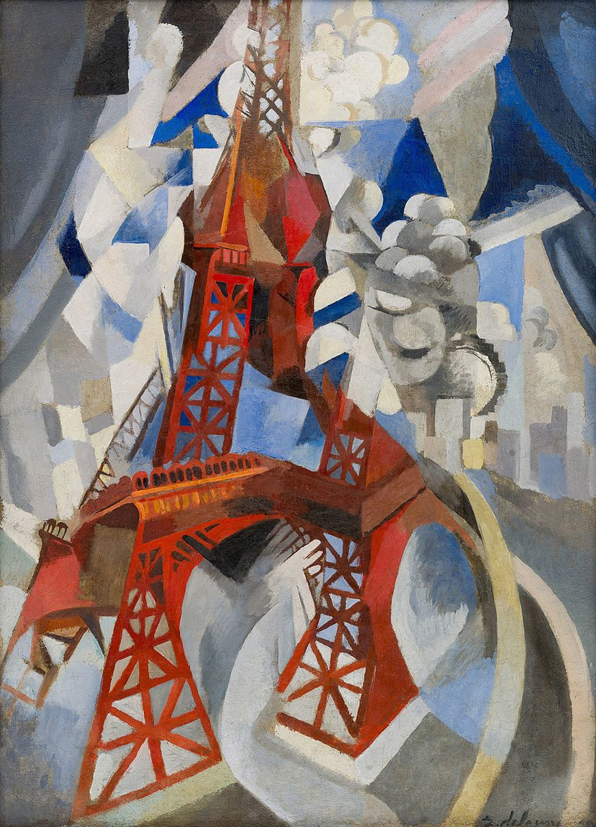 Horizonte ultra realista de Paris com pintura da Torre Eiffel · Creative Fabrica