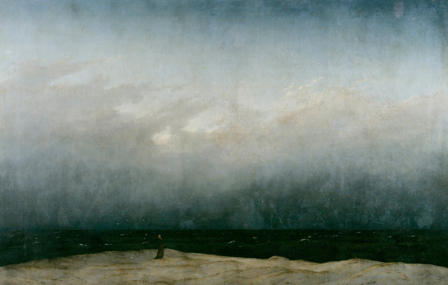 Monaco in riva al mare di Caspar David Friedrich