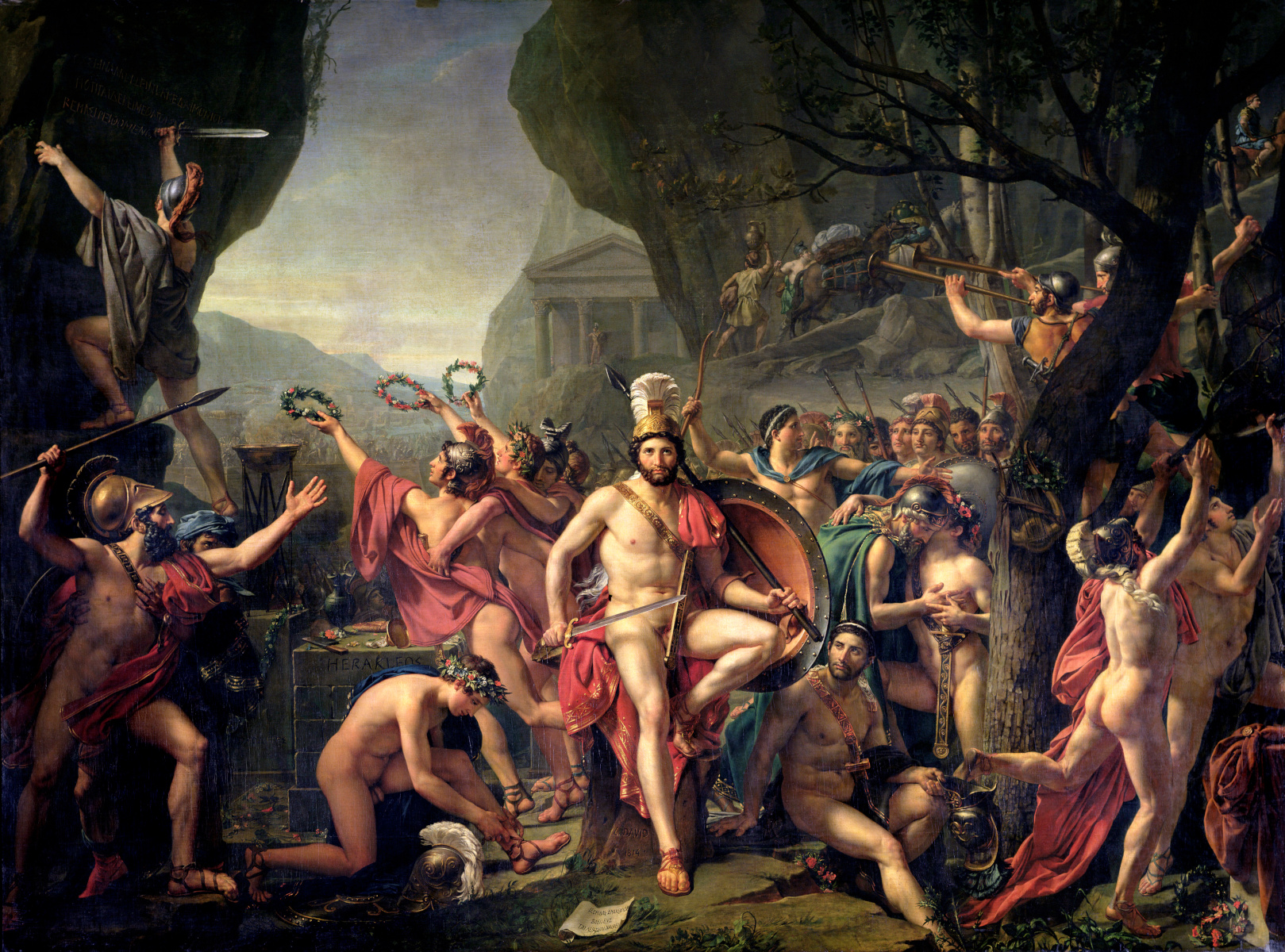 Leonida alle Termopili di Jacques-Louis David