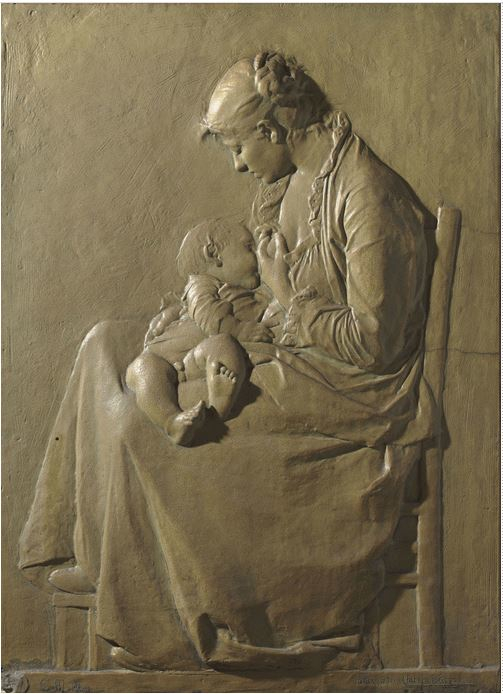Giovane madre cha allatta il figlio di Alexandre Charpentier