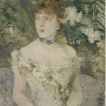 Giovane donna in tenuta da ballo di Berthe Morisot