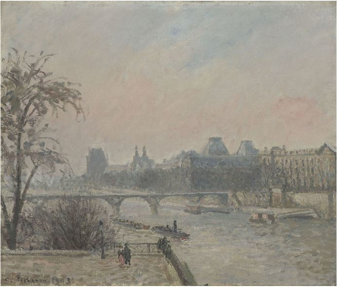 La Senna e il Louvre di Camille Pissarro