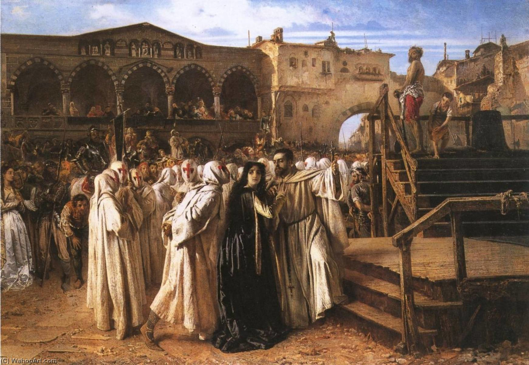 Margherita Pusterla s'incammina al patibolo di Filippo Carcano