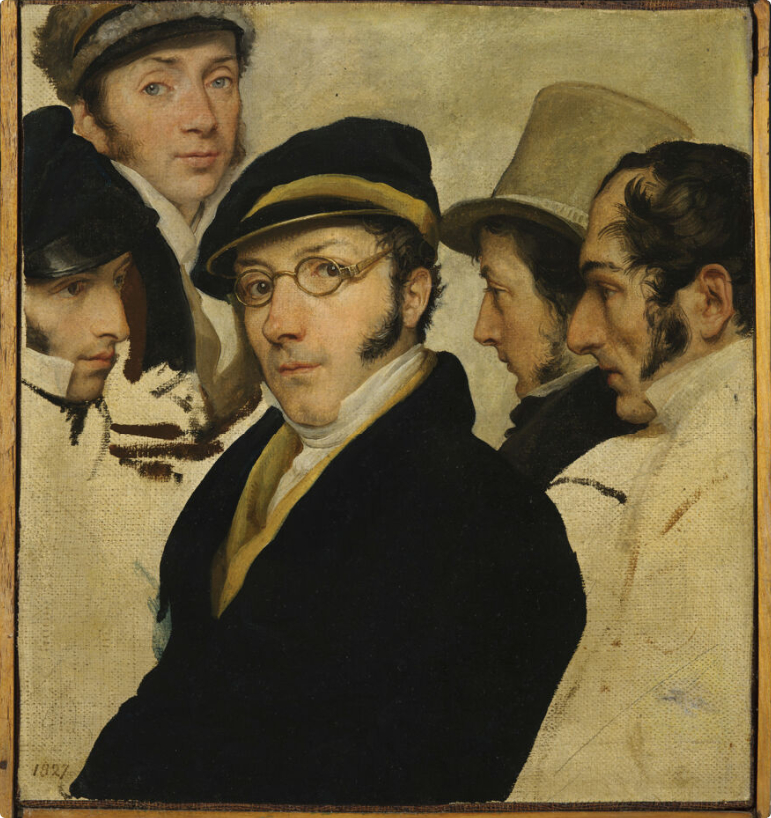 Autoritratto con un gruppo di amici di Francesco Hayez