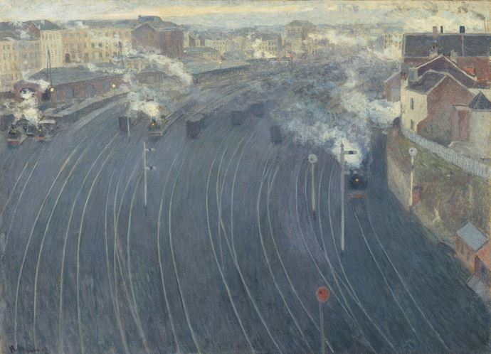 La stazione del Luxembourg a Bruxelles di Henri Ottmann