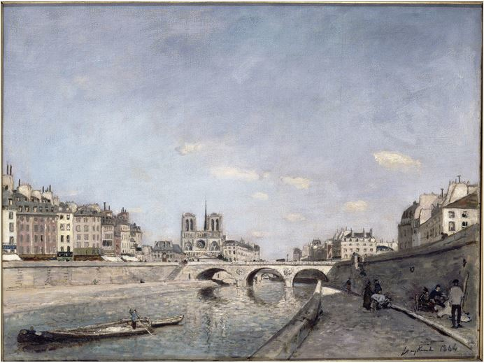 La Senna e Notre-Dame di Parigi di Johan Barthold Jongkind
