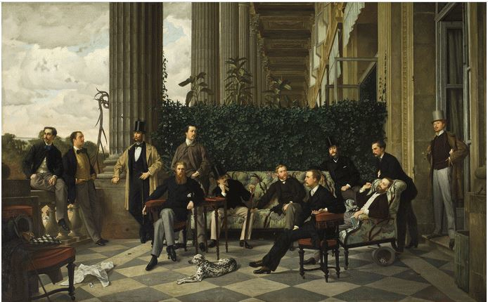Il balcone del Cercle de la rue Royale di James Tissot