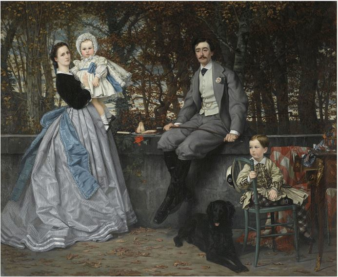 Ritratto del marchese e della marchesa de Miramon e dei loro figli di James Tissot