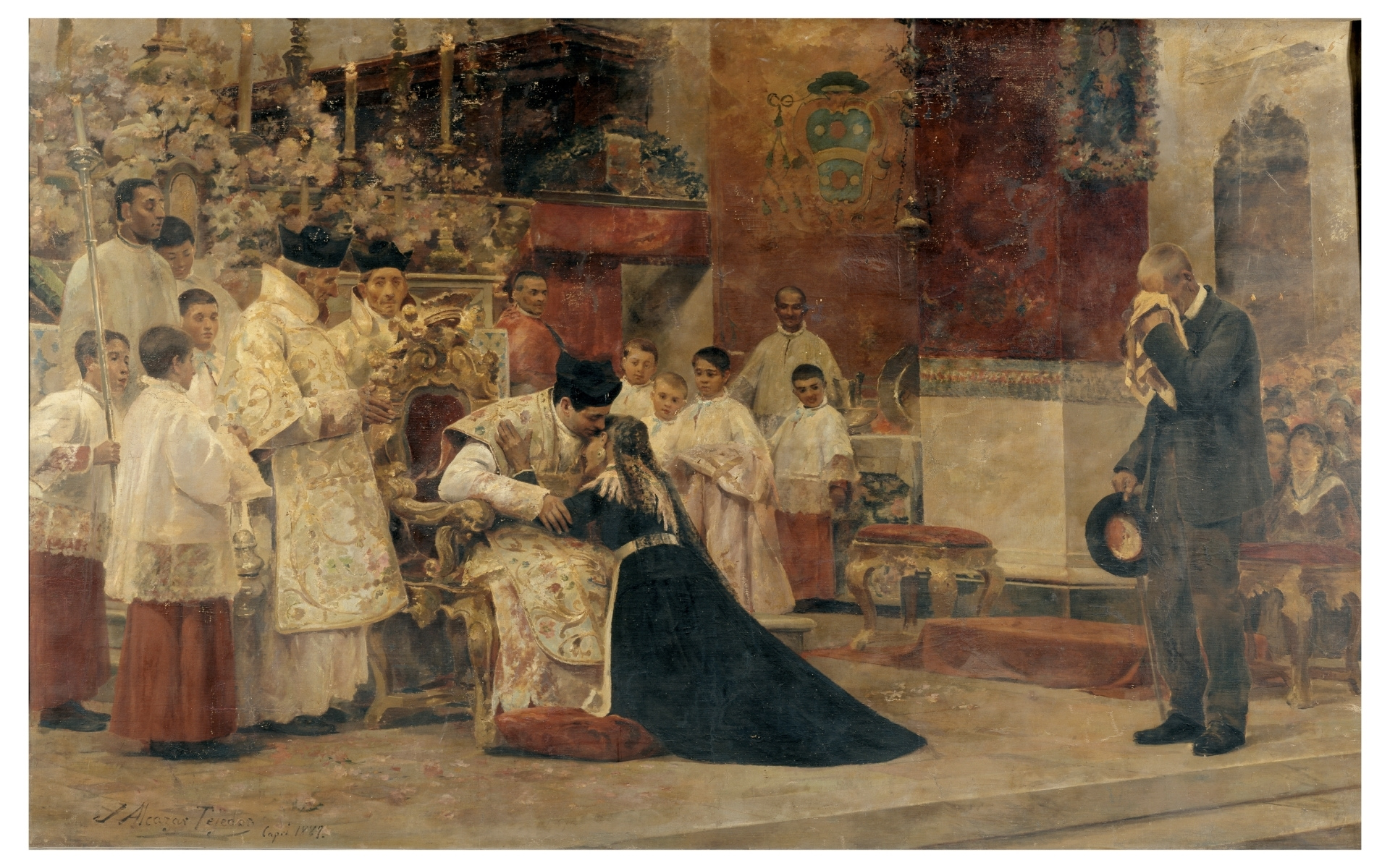 Los padres del celebrante después de la misa nueva di José Alcázar Tejedor