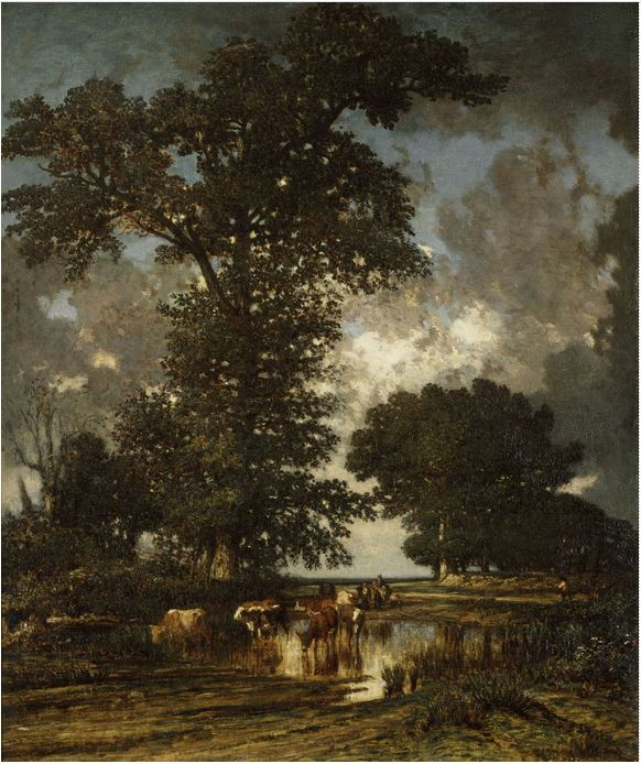 Lo stagno con querce di Jules Dupré