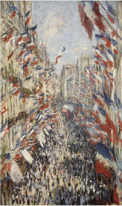 La Rue Montorgueil a Parigi di Claude Monet