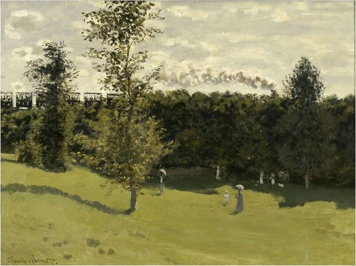 Treno nella campagna di Claude Monet
