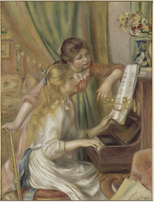 Ragazze al pianoforte di Pierre Auguste Renoir