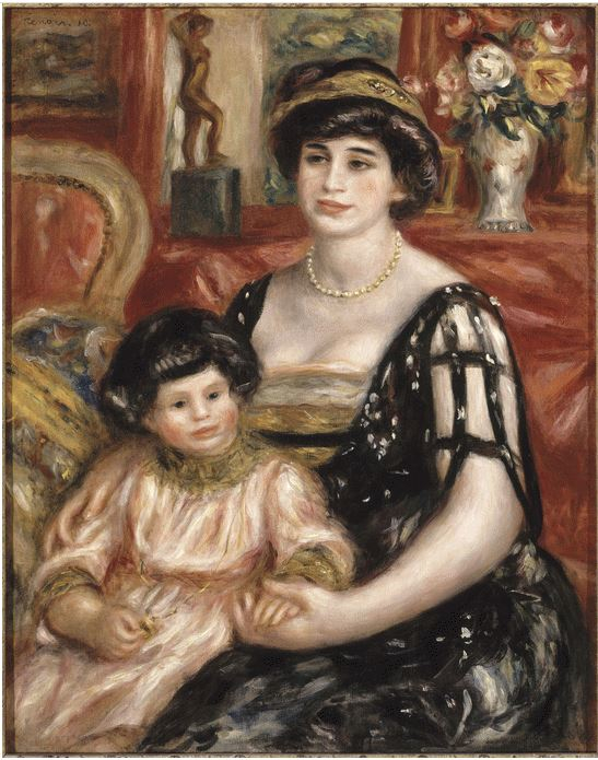 Ritratto della Signora Bernheim-Jeune e del figlio Henry di Pierre Auguste Renoir