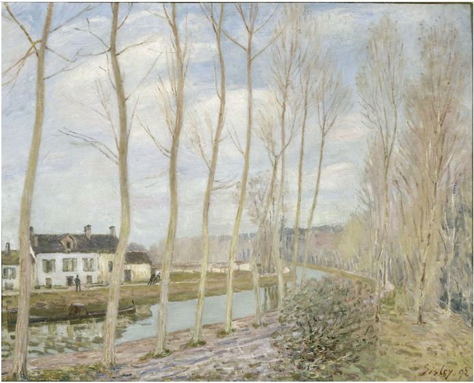 Il canale del Loing di Alfred Sisley