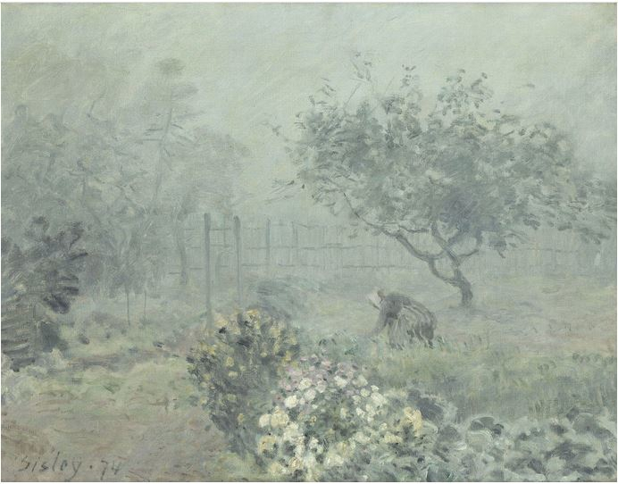 La nebbia, Voisins di Alfred Sisley