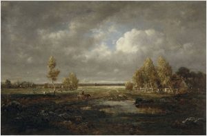 Stagno vicino alla strada di Th&eacute;odore Rousseau